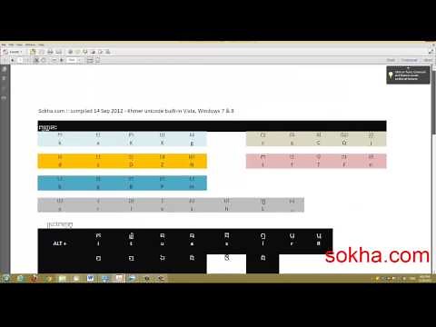 Type Khmer unicode in Windows Vista, 7, 8, 8.1, 10