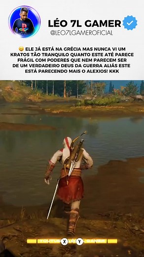 🤔 Kratos chegou em Assassin’s Creed Odyssey? Pelo menos ele tá na Grécia kkkkk 🎮 Mais de games na BIO! #OdysseyChronicles #AncientGreeceQuest #SpartanAdventure #HiddenBladeLegacy | Leo 7L Gamer