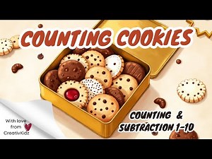 Counting Cookies 1 to 10 & Subtraction | Fun Kids Math Lesson