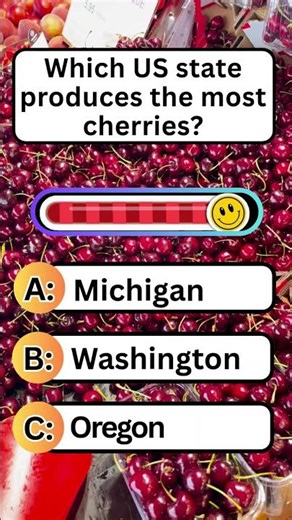 Which US state produces the most cherries? #shorts #usafacts #usa