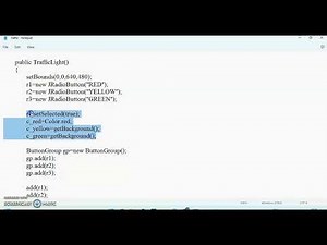 Traffic light Simulator Java program