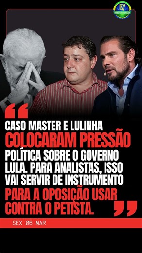 🚨PETISTA NA BERLINDA: 💥 CASO MASTER E QUEBRA DE SIGILO DE LULINHA PODEM VIRAR TRUNFO CONTRA LULA