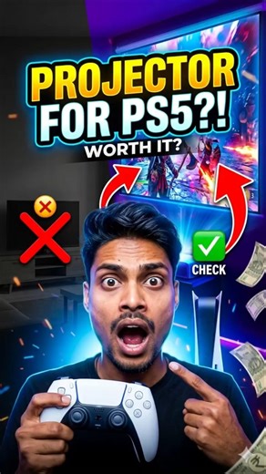 Projector For PS5 Worth it ? #gaming #ps5 #games