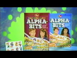 Alpha-Bits Cereal with Rugrats Sitckers Commercial from 1995