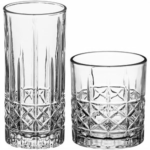 Acopa Evora Rocks / Old Fashioned and Highball Glass Set - 24/Set