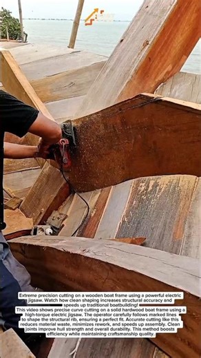 INSANE Boat Frame Cutting Precision! Satisfying Power Saw Skills in Action 😱