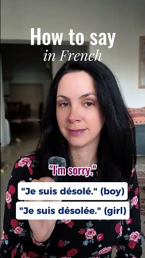 Learn how to say "I'm sorry" in French #speakfrench