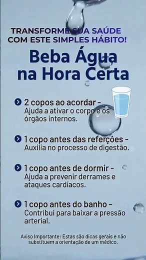 O Segredo da Hidratação A Hora Certa de Beber Água para Mudar a sua Vida #dicasdesaúde