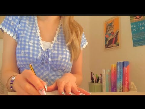 ASMR book store (library - checking books out)