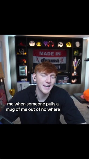 Humorous Reaction to Surprise Mug Pulled