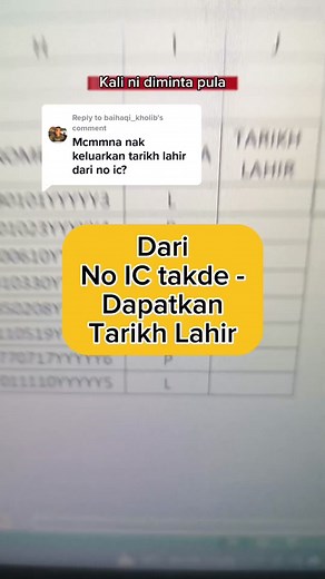 Cara Tukarkan Nombor IC kepada Tarikh Lahir | Tips Excel Microsoft
