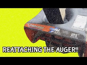 Fixing a Single Stage Snowblower: Reattaching the Auger