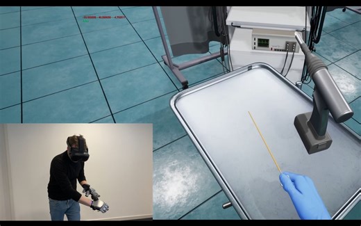 VR手术训练demo中 NOVA的模拟演示——Sense Glove