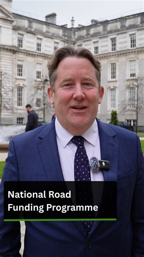 Today we launched the National, Regional and Local Roads Capital Programme for 2026, with €1.5bn being invested to improve and build roads nationwide. This will make journeys safer and quicker, while also supporting councils to repair storm damage 🚧 | Darragh O'Brien