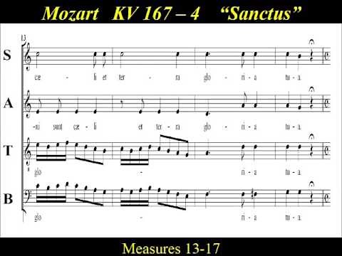 Mozart KV167 - 4 Sanctus - Trinitatis Mass in C major - Alto