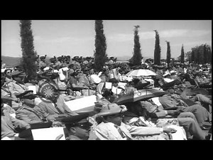 President Muhammad Ayub Khan reviews troops at a ceremony in Pakistan. HD Stock Footage