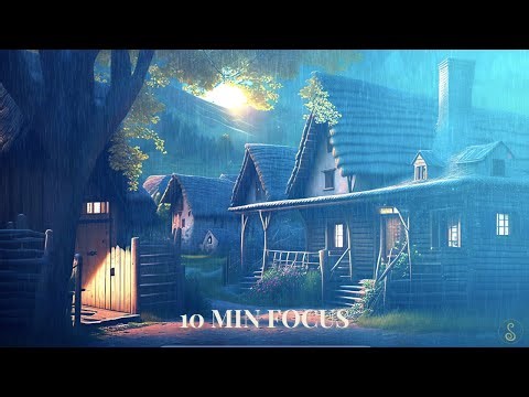 Storybook Village | 10 Minute Focus Timer (Gentle Rain)