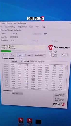 Vérification et modification du microcontrôleur en quelques clics