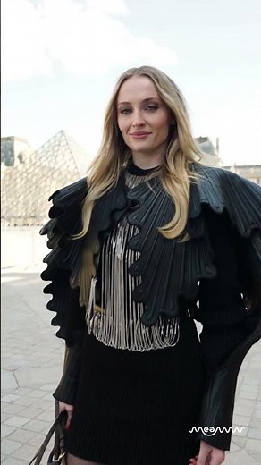 Sophie Turner Stuns in Chic Louis Vuitton Look at Paris Fashion Week