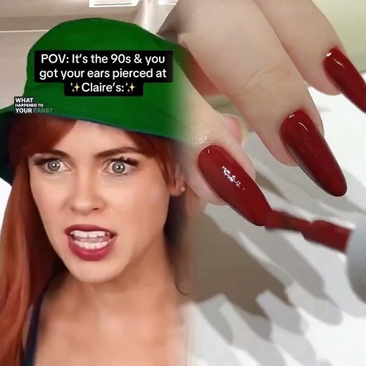 Did you get your ears pierced at Claire’s too?#90skids #nostalgia #claires #piercedears #relatable