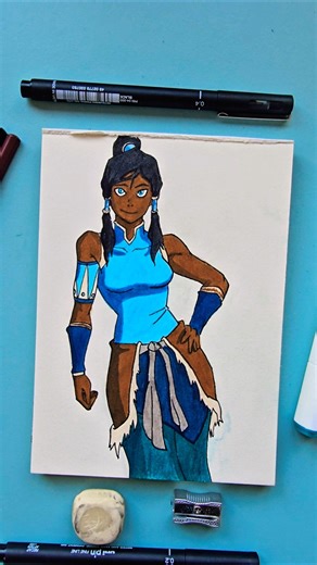 Dibujando a AVATAR KORRA #netflix #anime #speeddrawing #art