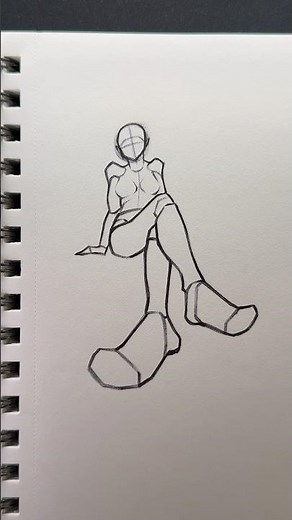 How to draw a Dynamic Sitting Pose ⭐️Tutorial⭐️ #pose #tutorial #howtodraw #anatomy #art #artist