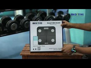 MEDITIVE BMI Weight Scale with Mobile App, Body Fat Composition Analysis, Service 9314334233