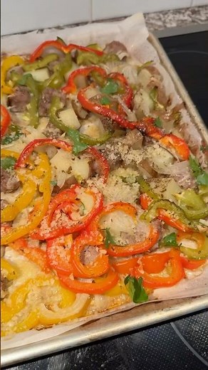 Sheet Pan Sausage and Peppers