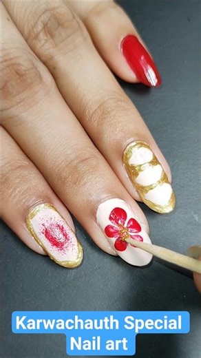 Karwachauth Special Nail art 💅#shorts #trending #nailart #youtubeshorts
