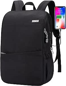 MAXTOP Travel Laptop Backpack with USB Charging Port Anti-Theft[Water Resistant] College School Bookbag Fits 17 Inch Laptop