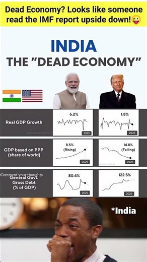 India vs. USA: The 'Dead Economy' Debate - IMF Report Analysis #usa #gdp #india #short
