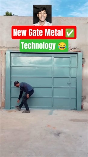 Metal Slide Folding Gate 😲 | Smart Entry #shorts #gate #design