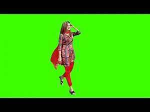 Beautiful Girl Green Screen Slow Motion Walking||vfx effects