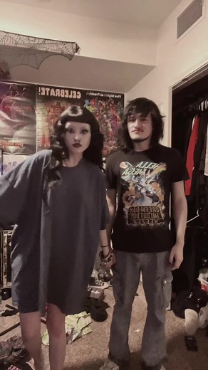 senior prom with husband :)) #goth #gothbimbo #gothpinup #fyp #prom #promdress #gothic #gothtok #altcouple #prom2024
