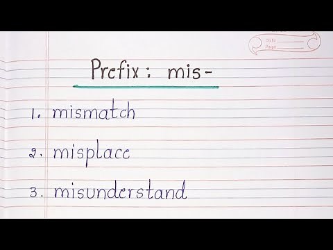 Prefix : mis-