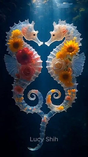 熱戀中的海馬Seahorses in love #seahorse #underwaterworld #fantasy | Lucy Shih