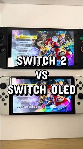 Switch 2 vs Switch OLED — Mario Kart 8 Deluxe comparison 🏁 Which is better? #Shorts #MarioKart8