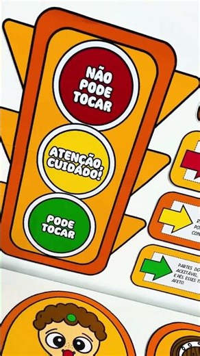 Kit Semáforo do Toque 🧡 Atividade Maio Laranja para Imprimir