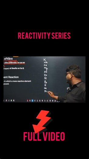 reactivity series full video ke liye link open Karen