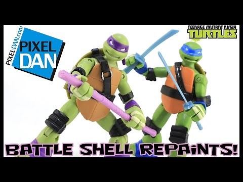 Teenage Mutant Ninja Turtles Battle Shell Repaints Nickelodeon Figures Video Review