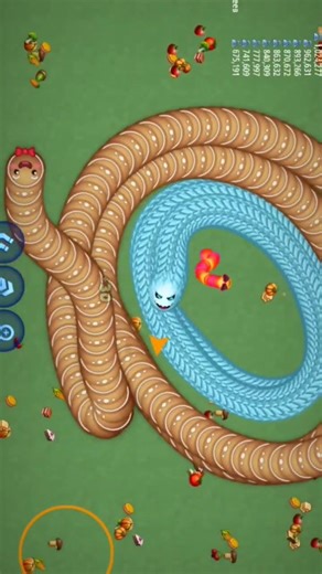 🐍😱 Worms Zone io biggest snake surrounding #shorts #snake_game #saampwalagame #wormszoneio #game