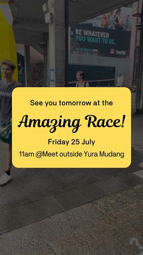 Amazing prizes await the fastest teams in UTS Housing’s Amazing Race tomorrow! 🏆 🥇 1st Place: UTS Hoodies – wear your win with pride (valued at $68 each) 🥈 2nd Place: Tickets to the Annual Dinner – glam night, sorted (valued at $25 each) 🥉 3rd Place: Sweet treats – because victory tastes better with sugar Ready to race for the goods? Just show up and get moving! UTS Housing Amamzing Race 📅 Friday 25 July 🕚 11am start 📍 Meet outside Yura Mudang #utshousing #utslife #UTSHousingamazingrace #