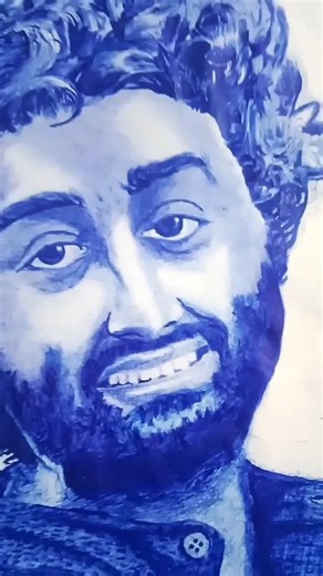 Drawing of arijit singh|| blue ball pen drawing of arijit singh|| #art #drawing #shorts