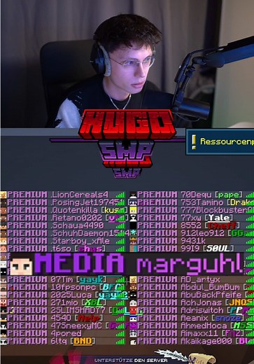 MEDIA AUF @HugoSMP 😭😍 // #HugoSMP #minecraft #letshugo #fy #clip