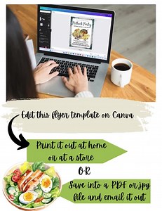 EDITABLE and Printable Office Potluck Party Event Invitation Template, Instant Download Community Potluck Party Canva Flyer Template - Etsy