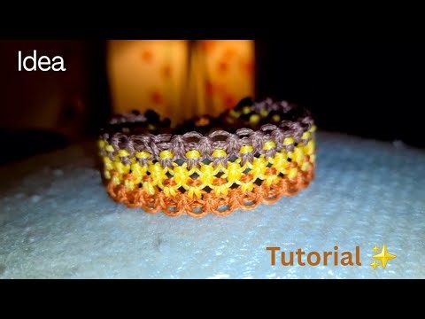 WIDE Thread Bracelet Tutorial ✨️ | How To Make Tricolour Bracelet