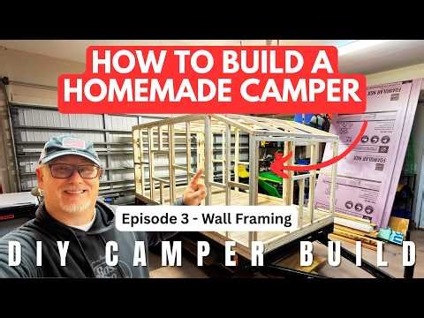 DIY Squaredrop Camper Build (Part 3) | Framing the Walls on Our Homemade Camper Trailer