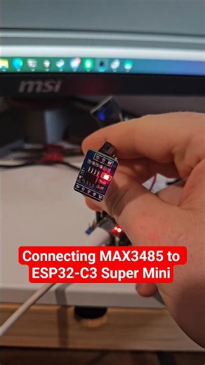 How to connect MAX3485 to ESP32-C3 Super Mini #arduino #rs485 #electronics #esp32 #diy #programming