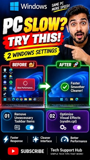 PC Running Slow? Try These 2 Windows Settings! ⚡💻