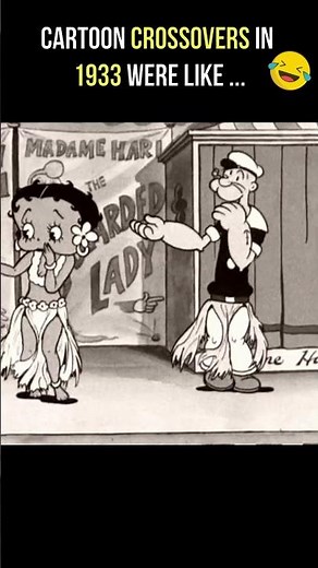 They Banned This 1933 Popeye & Betty Boop Crossover for a Reason 😱 #darkhistory #cartoon #shorts